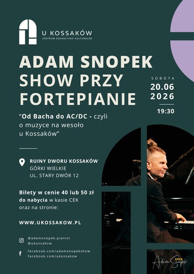 Plakat wydarzenia: Adam Snopek - show przy fortepianie 
